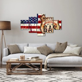 Obraz - Vintage flaga (125x70 cm)