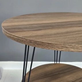 Stolik boczny, kawowy, orzech