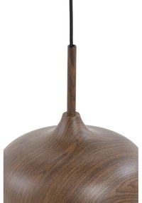 Ciemnobrązowa lampa wisząca z tekstylnym kloszem ø 22 cm Dania – Light &amp; Living