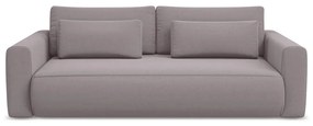 Lawendowa aksamitna rozkładana/ze schowkiem sofa 238 cm Kapua – Makamii