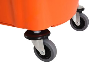 HOMCOM Wózek do sprzątania Wiadro na kółkach Wiadro do sprzątania Wózek do mycia podłóg z wyciskarką 36 litrów