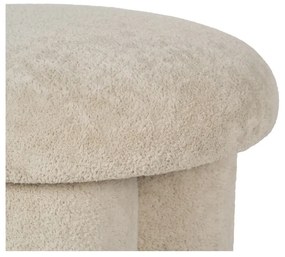 Beżowy puf z materiału bouclé – Ixia