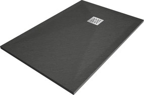 Mexen Stone+ brodzik kompozytowy prostokątny 90 x 70 cm, antracyt - 44717090