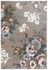 Dywan nowoczesny Pleasure Kwiaty beżowy 160 cm x 230 cm