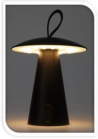 Metalowa lampa stołowa, grzybek LED, 15 x 17 cm