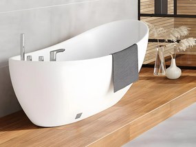 Wanna wolnostojąca NATALIA – 1-osobowa – 220 l – 150 × 75 × 70 cm (dł. × szer. × wys.) – kolor biały