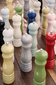 Zestaw 2 drewnianych szarych młynków do soli i pieprzu GREY