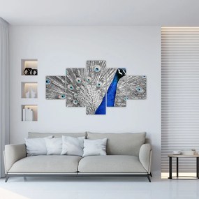 Obraz - niebieski paw (125x70 cm)