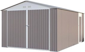 Garaż metalowy "Nevada" z drzwiami wahadłowymi - 15,36 m²