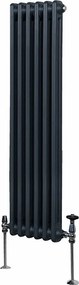 Tradycyjny grzejnik 2-kolumnowy - 1500 x 292 mm - antracytowy szary