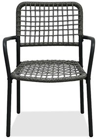 Autronic Zestaw ogrodowy 1+2, metal, polirattan, szary , AZ-L1103 GREY