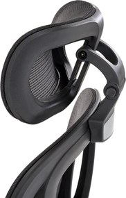 Czarny ergonomiczny fotel obrotowy z regulacją E8-E32