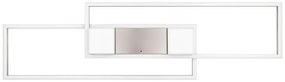 Lampa sufitowa LED ze zdalnym sterowaniem i ściemniaczem w kolorze srebra 28x100 cm Albany – Trio