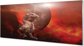 Szklany Panel Ognisty Smok