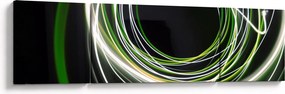 Obraz zielonych kresek (170x50 cm)