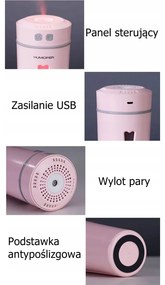 Dyfuzor nawilżacz powietrza ultradźwiękowy lampka