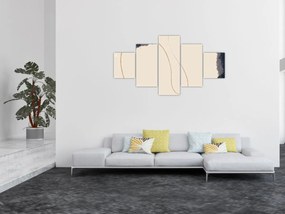 Obraz - Beżowa abstrakcja (125x70 cm)