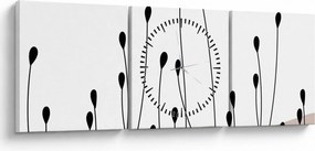 Obraz - Łąka graficzna N⁰1 (z zegarem) (90x30 cm)