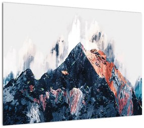 Obraz na szkle - Abstrakcyjna góra (70x50 cm)