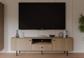 Szafka RTV Opunio 2 – 2 fronty, 1 szuflada, półka zewnętrzna, nowoczesny design