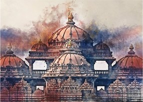Obraz na szkle - Akshardham, New Delhi, Indie (70x50 cm)