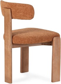 Ceglaste tapicerowane krzesła zestaw 2 szt. Nadia – MOME