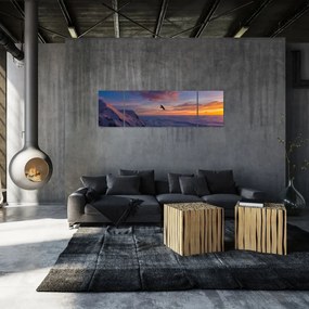 Obraz o zachodzie słońca, Mt. Blanc (170x50 cm)