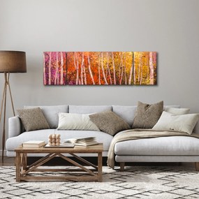 Obraz kolorowego lasu (170x50 cm)