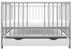 New Baby Łóżeczko dziecięce Lilly z szufladą,szare