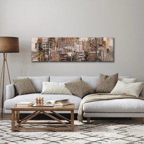 Obraz - Abstrakcja w odcieniach brązu (170x50 cm)