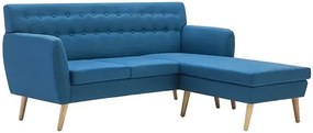Tapicerowana pikowana sofa Kova 2B - niebieska