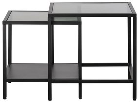 Szklane stoliki zestaw 2 szt. 50x50 cm Bronco – Unique Furniture