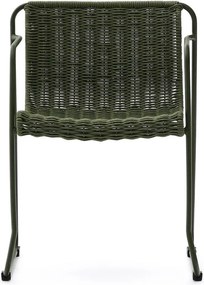 Zielone metalowe krzesło ogrodowe Maurina – Kave Home