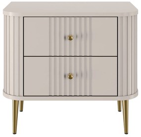 Zestaw szafek nocnych Vesper 56 cm - kaszmir / złote nogi