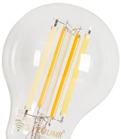 Zestaw 5 inteligentnych żarówek LED E27 ściemnialnych A60 przezroczystych 7W 806 lm 2700-6500K