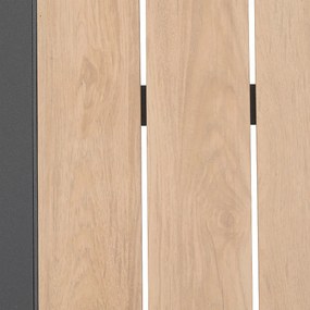 Narożny zestaw aluminiowy VANCOUVER dla 6 osób (antracyt)