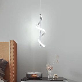 Lampa spiralna LED wisząca sufitowa AT49-1SL-Biała