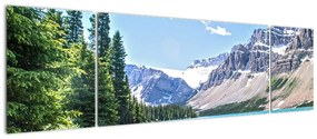 Obraz alpejskiego jeziora (170x50 cm)