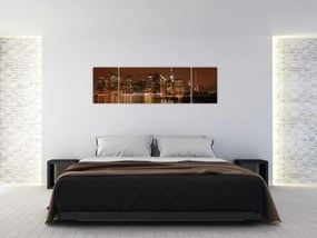 Obraz miasta nocą (170x50 cm)
