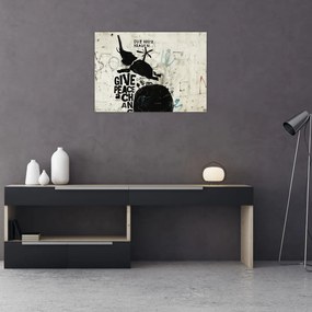 Obraz na szkle - Słoń nad ziemią (70x50 cm)