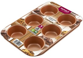Lamart LT3091 forma na muffiny Copper, 26,5 x 18 cm