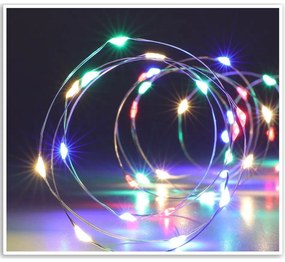 Drut świetlny z timerem Silverlights 100 LED, kolorowy, 495 cm