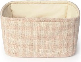 Jasnoróżowy tekstylny dziecięcy kosz na zabawki 30x20x20 cm Swan Rose – Lorena Canals