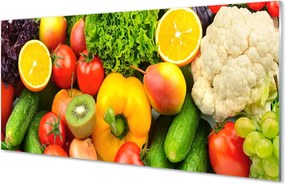 Szklany Panel Zielona Kompozycja Warzywna
