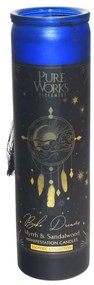 Organiczna świeca Arome Myrrh & andalwood 300 g w kolorowym wysokim szklanym słoju z frędzlami