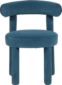 Krzesło 62x80x58 cm niebieskie Leith LET77B
