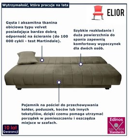 Beżowa sofa rozkładana K1-L14