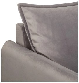Szara aksamitna sofa 138 cm Juli – Ropez