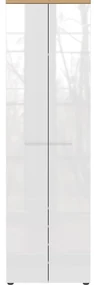 Biała szafa w dekorze dębu 60x198 cm Aledo – Germania