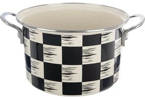 Orion Emaliowany garnek Szachownica Lem, 3 l,średnica 20 cm, śred. 20 cm